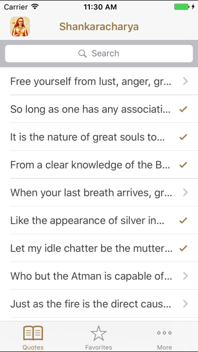 How to cancel & delete Adi Shankara Quotes of Advaita from iphone & ipad 2