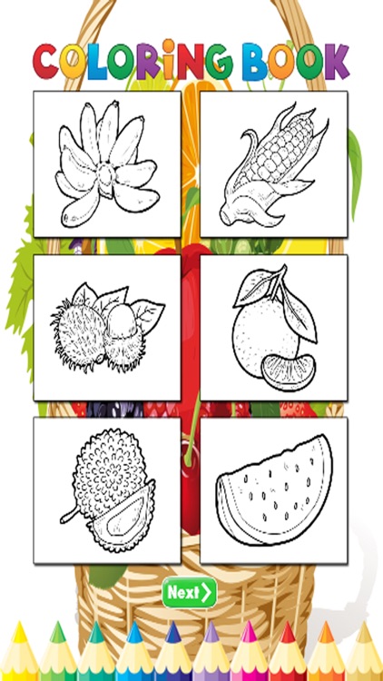 Mixed Fruit Coloring Book - Activities for Kid