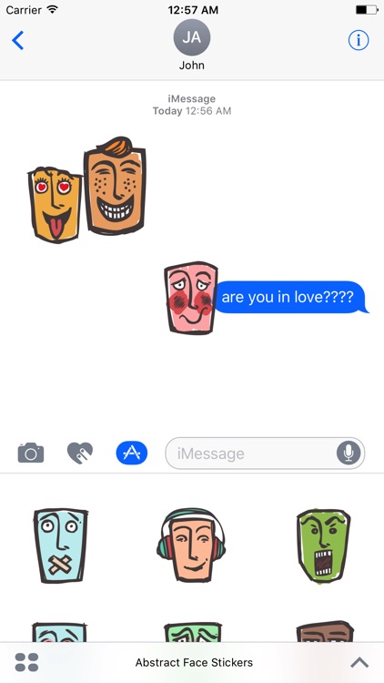 Abstract Face Stickers