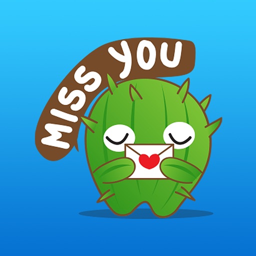 Crosby The Cute And Friendly Cactus Stickers icon