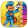 Toddler Coloring Book Hero Postman Game Version