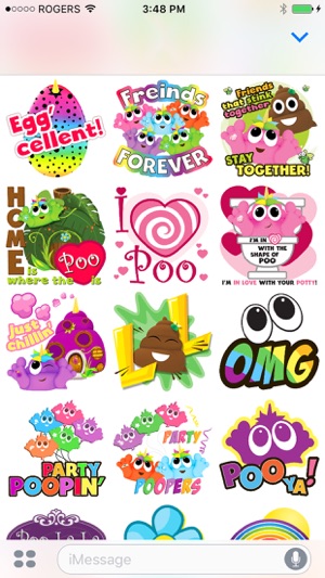 Poo-nicornicopia Stickers