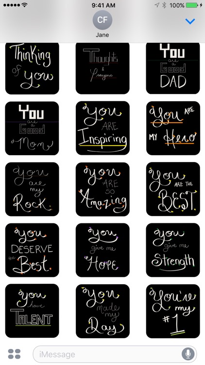 Kind Words - Text Stickers for iMessage screenshot-3