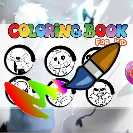 Coloring Drawing Friendly Kids for Sans Undertale