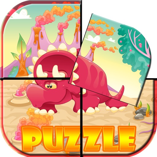 Kids Dinosaur Puzzle Jigsaw Icon