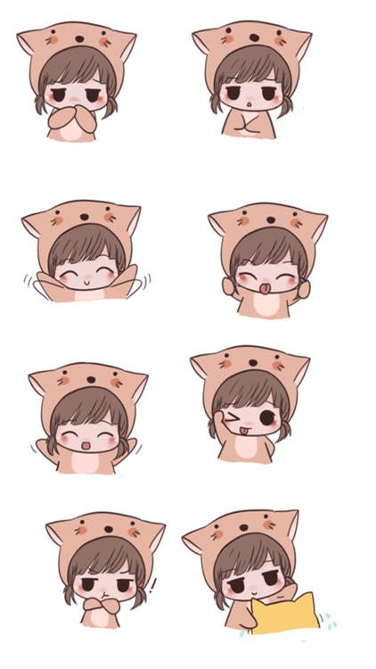 Little Foxy Girl Stickers