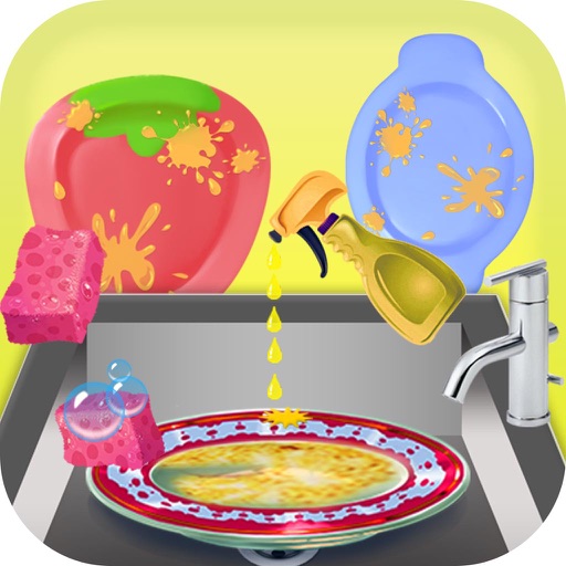 Kitchen Dirty Dish Washing & Cleaning Kids Game icon