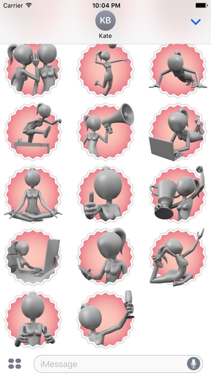 3D Girl Sticker Pack 2