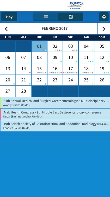 Calendario Congresos Aparato digestivo