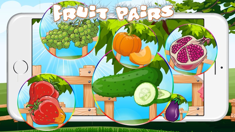 Fruit And Vegetable Matching - Pairs Game for Kids