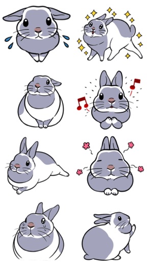 Grey Bunny Stickers(圖5)-速報App