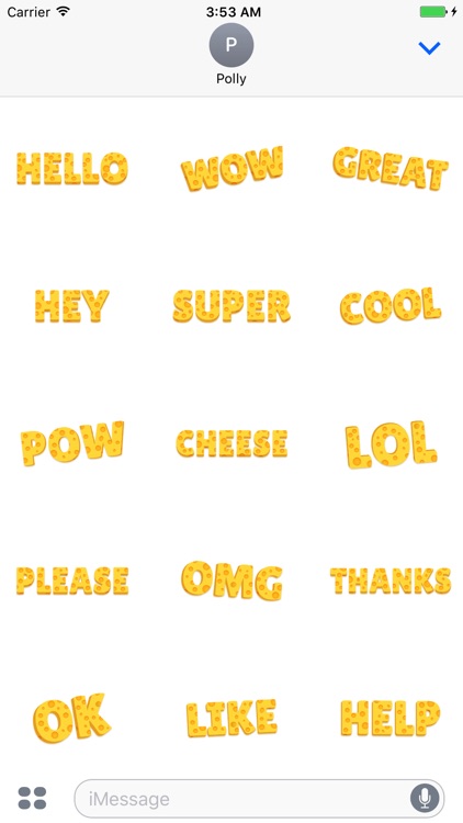 Cheese Slang - Text Stickers for iMessage