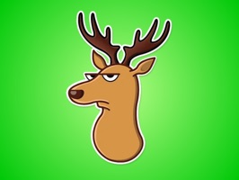 Elk in Forest Stickers