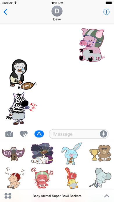 How to cancel & delete Baby Animal Super Bowl Stickers from iphone & ipad 1