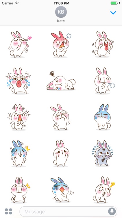 Chubby The Cute Rabbit Stickers