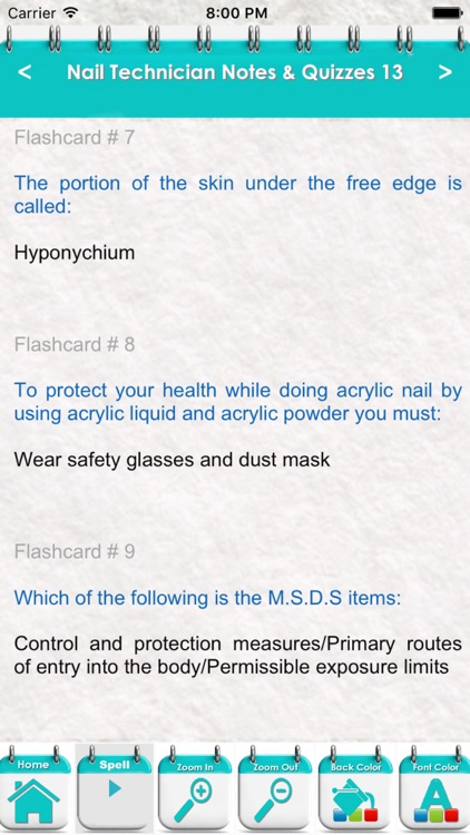 Nail Technician Practice Test 4500 Flashcards App screenshot-3