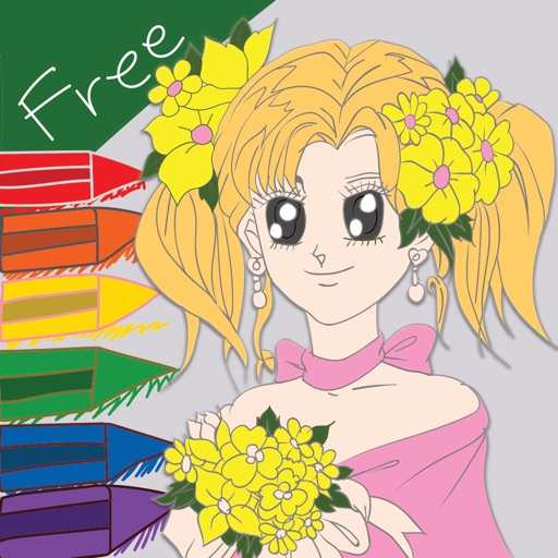 my anime princess coloring pages colouring book iOS App