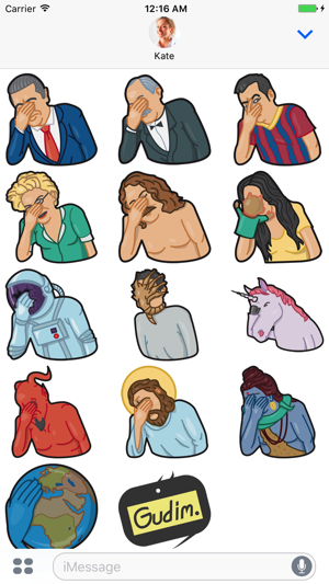 Facepalm stickers for iMessage by gudim(圖1)-速報App