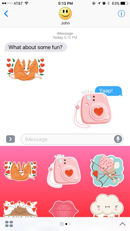 Super Love Seasons and Kiss Stickers for iMessage