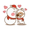 Snowman and Dog sticker for iMessage