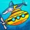 This adventure for submarine to fight sharks and avoid all obstacle