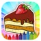 Draw Strawberry Cake Game Coloring Book Free
