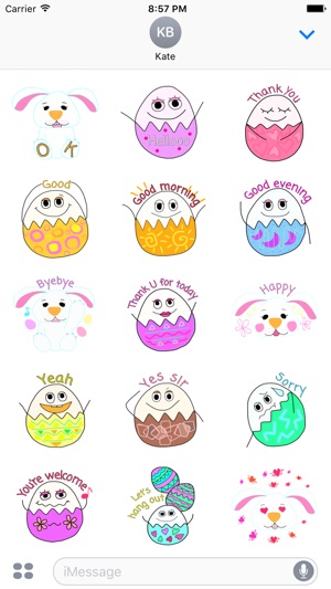 Happy Bunny Egg Stickers for Easter Day(圖3)-速報App