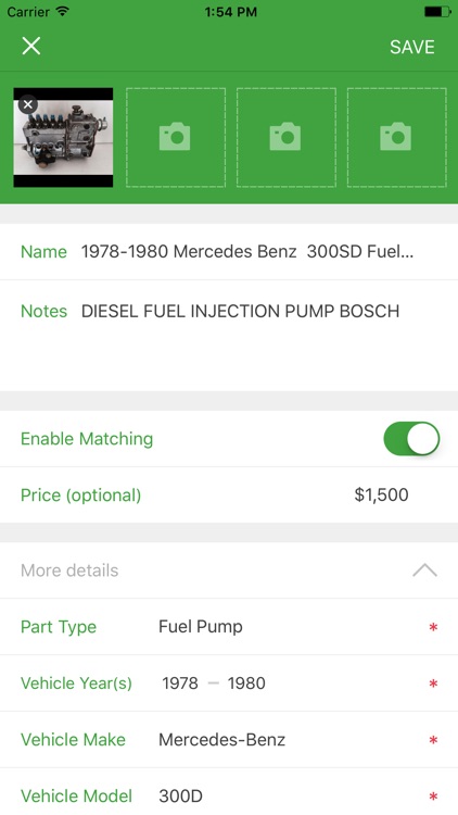 MatchMyStuff - The virtual auto parts swap meet
