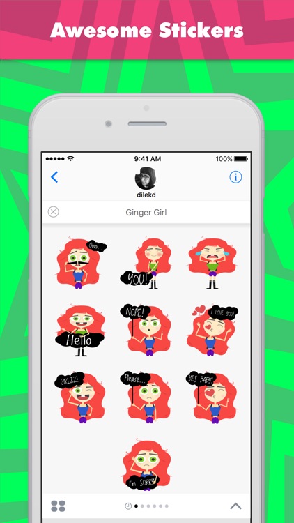 Ginger Girl stickers by dilekd