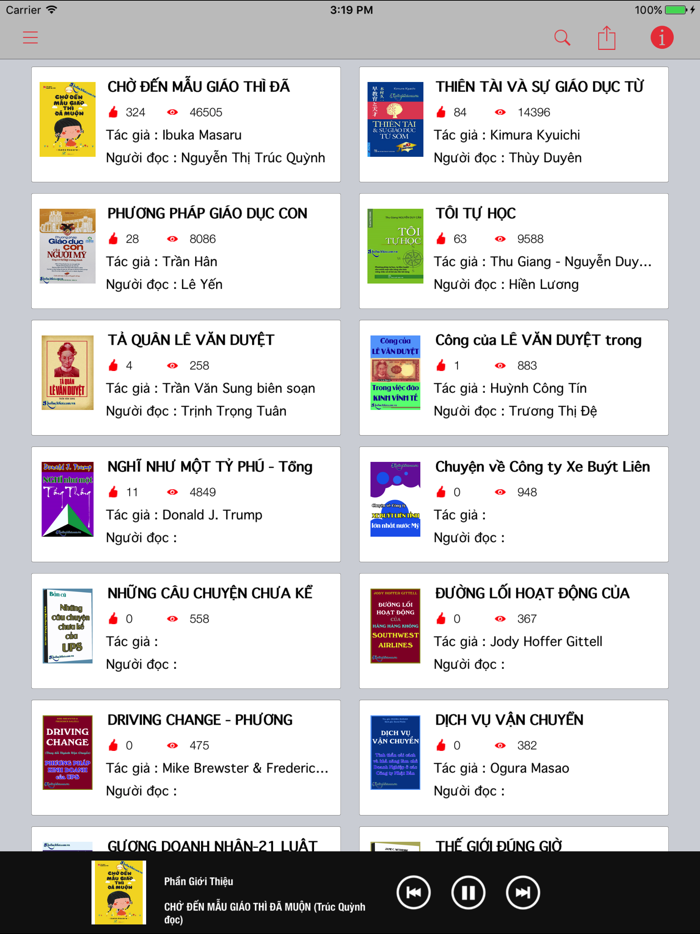 Kho sách nói - audio book mới