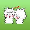 Cute White Alpaca Stickers