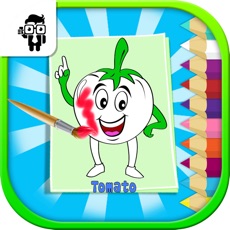 Activities of Vegetables Kids Coloring Book