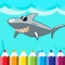 Coloring Sea Sharks Page Game Free Version