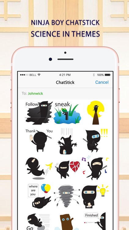 Ninja boy Stickers Emoji Keyboard By ChatStick