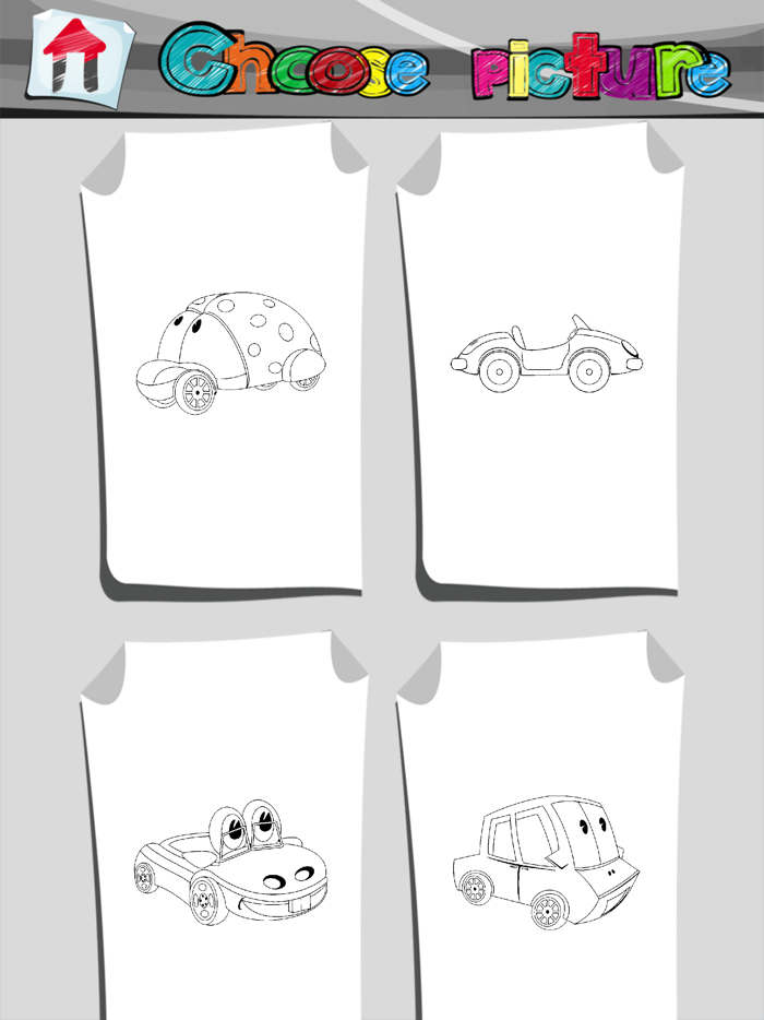 Cars Coloring Book App