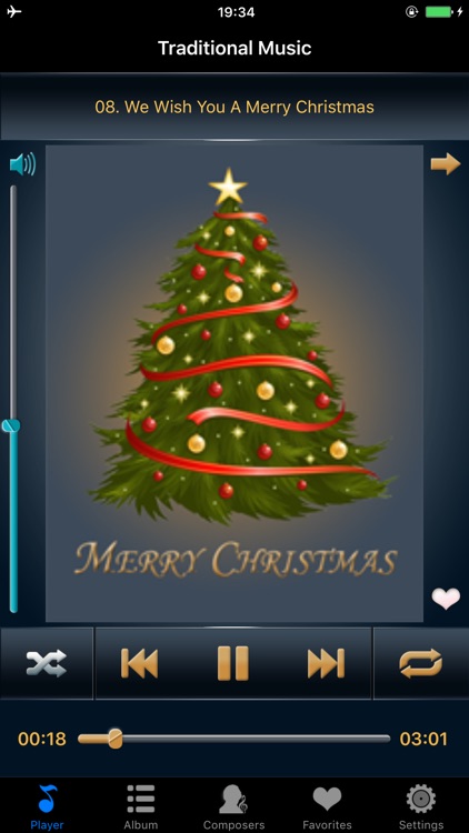 christmas music songs - fm radio list player