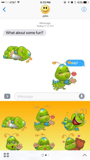 Little and Cute Caterpillar Stickers(圖2)-速報App