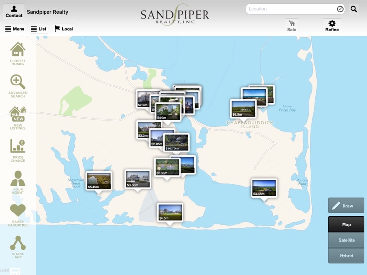 Sandpiper Realty - Martha's Vineyard for iPad