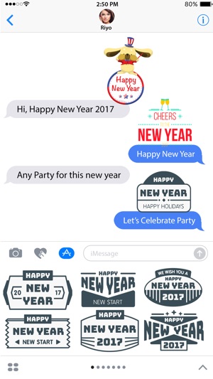 Happy New Year Countdown 2017 for iMessage Sticker(圖4)-速報App