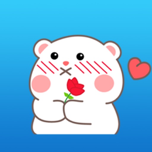Shy Polar Bear Sticker icon