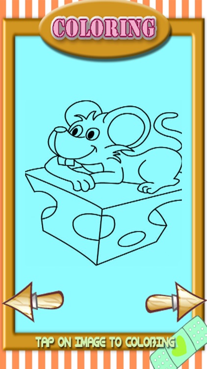 Mouse Cheese Coloring Book For Kids Games