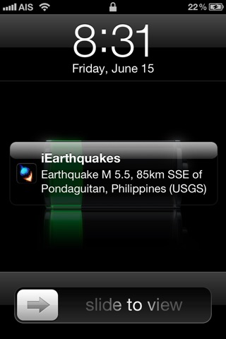 iEarthquakes screenshot 2