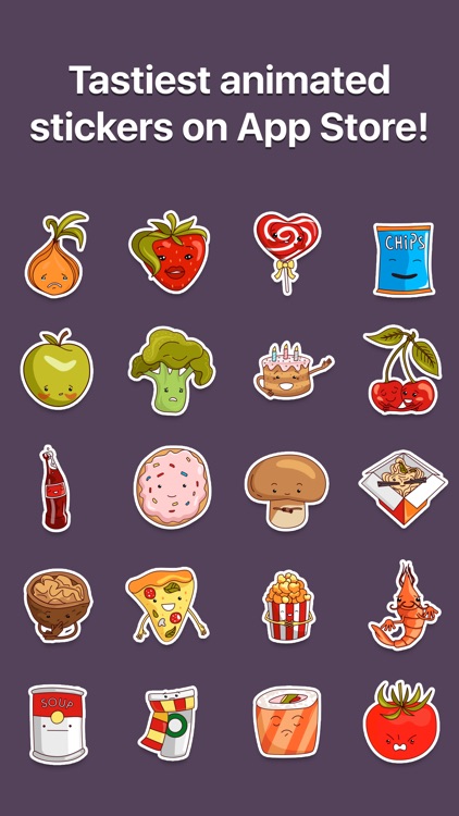 Fancy Food - Animated Stickers Fruits & Vegetables