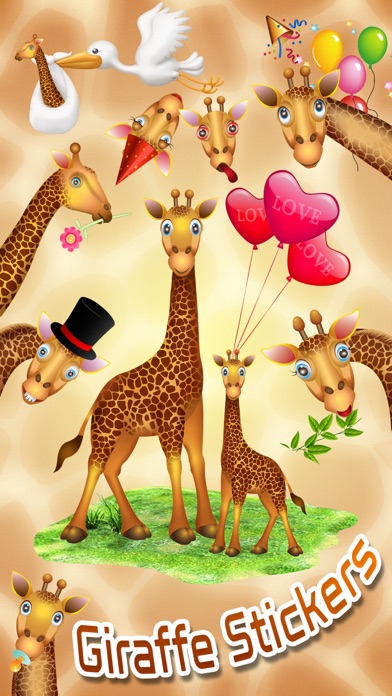 How to cancel & delete Giraffe Stickers- Animal pic Expression Sticker from iphone & ipad 1