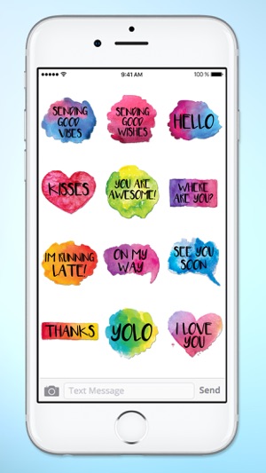 Watercolor Words Text Sticker Pack(圖3)-速報App