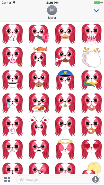 Valentine's Day Japanese Chin Emoji Stickers