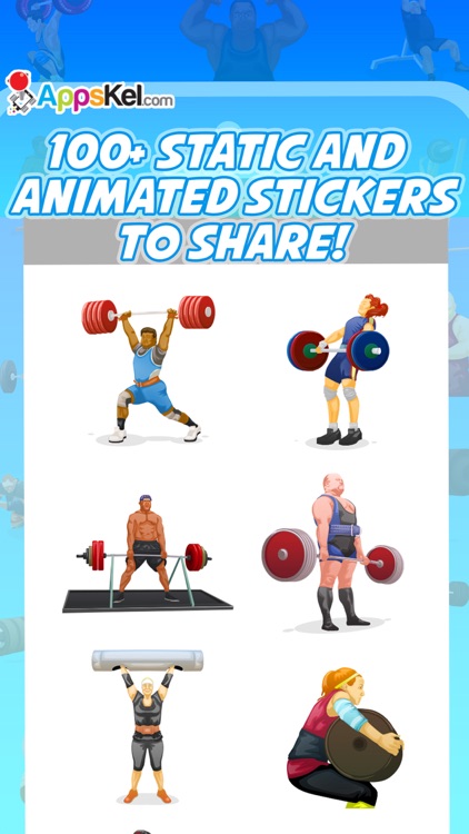 PowerMoji: Weight-Lifting Emoji & Stickers App screenshot-3