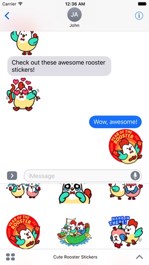 Cute Roosters Stickers(圖5)-速報App