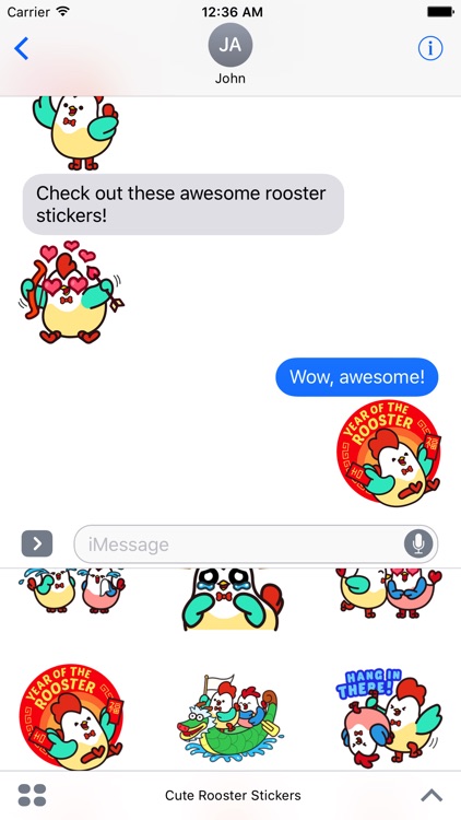 Cute Roosters Stickers screenshot-4