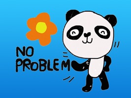 Baby Panda Daily Life English Sticker